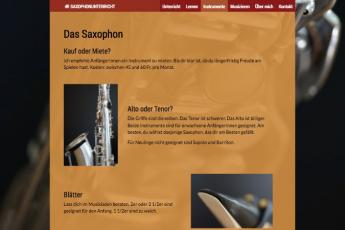 Saxophon-Unterricht